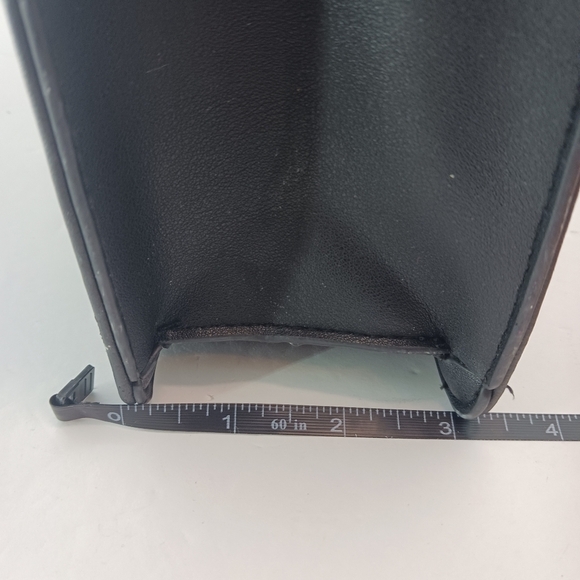 Badgley Mischka Womens Handbag Black Chain Vegan Leather - Picture 8 of 14